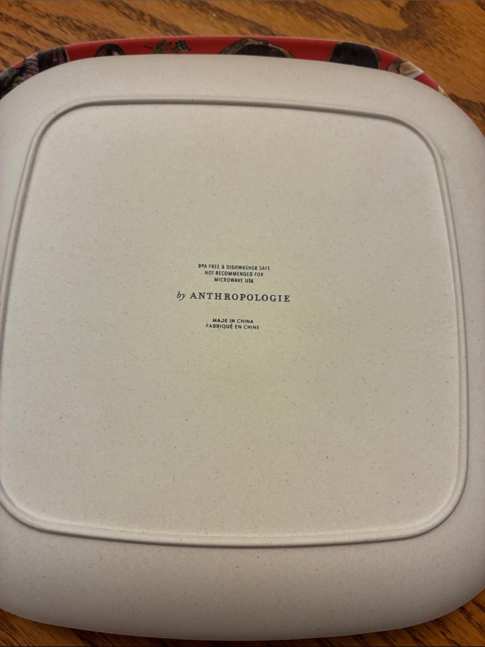 Terrain Anthropologie Mushroom Melamine Square 8” Plates Set of 4 Cottagecore⁠ - Picture 7 of 7